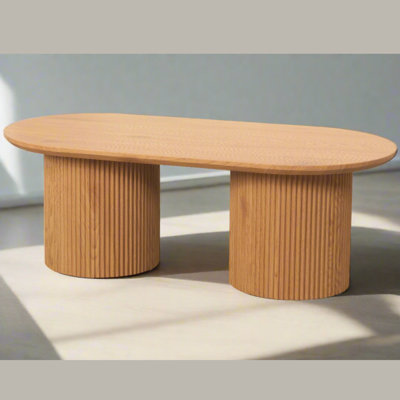 Table basse ovale en bois
