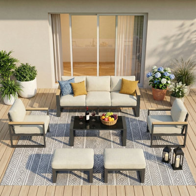 Ensemble de mobilier d'extérieur 7 personnes