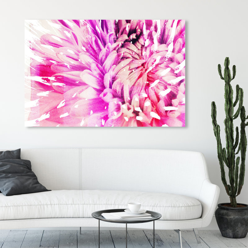 " Floral And Botanical Bloom Boom ", 10" H x 15" W x 1.5" D, Wrapped Canvas