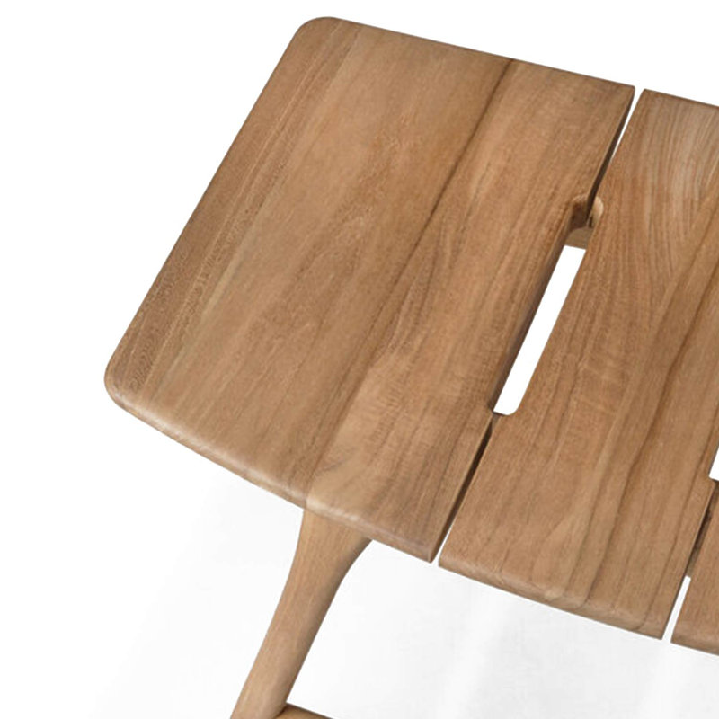 Edmond Backless Teak Outdoor Counter Stool