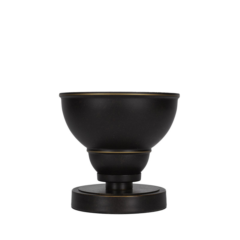 Wilton Accent Lamp Shown In Dark Granite Finish With 7" Dark Granite Double Bubble Metal Shade