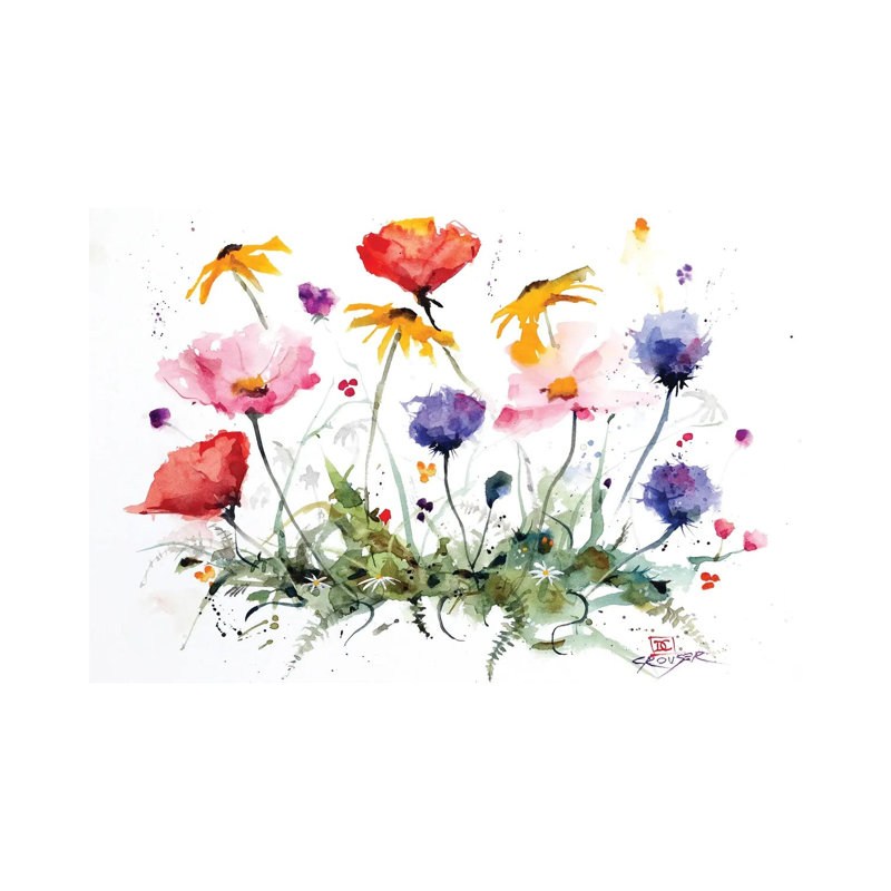 Wildflowers - Wrapped Canvas Print, 30.48 cm H x 45.72 cm W