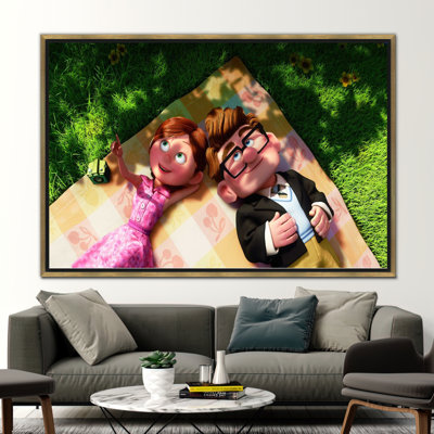 Carl and Ellie, art mural abstrait romantique inspiré par Up Movie - affiche sur le thème de l'amour