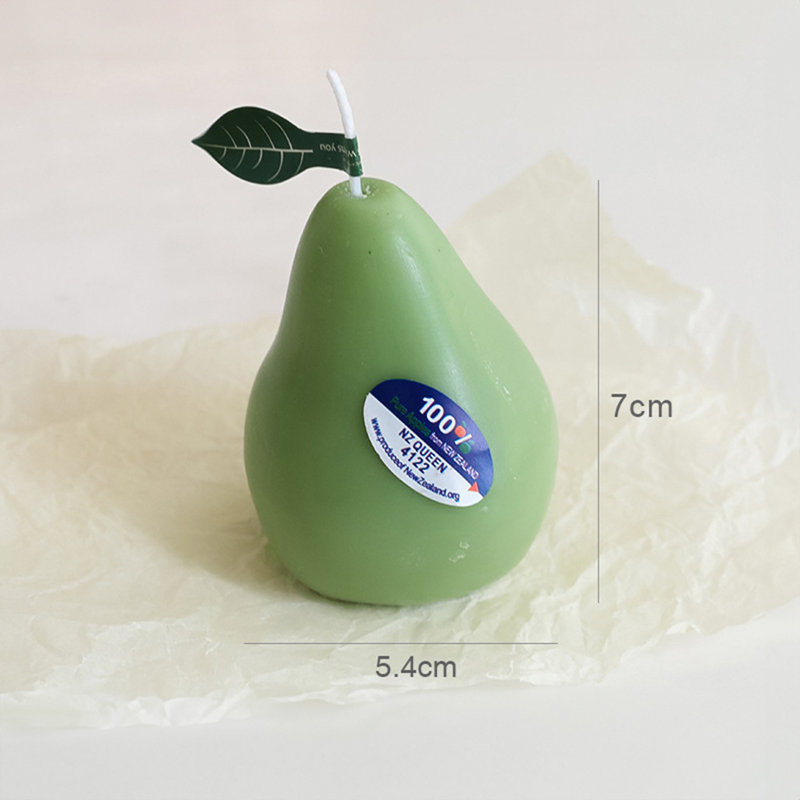 Bougie parfumée en forme de poire Home, Vert