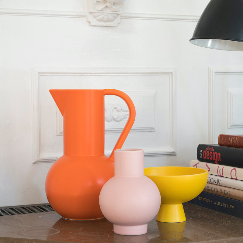 Strøm Vase by Nicholai Wiig-Hansen, Coral Blush, overall height- 6.3"