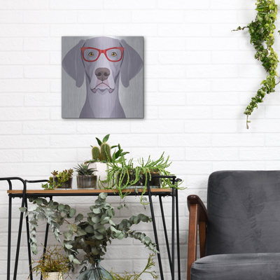 " Weimaraner Wearing Hipster Glasses 1 " by Furbaby Affiliates