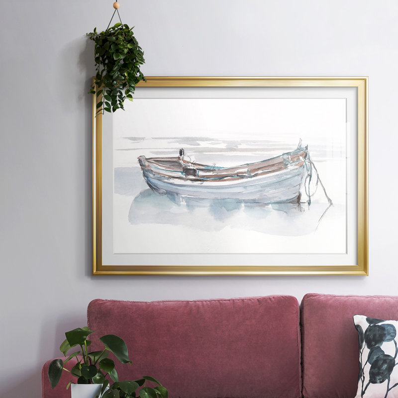 «Rolling Fog I», impression sur papier, Or, H 27 po x l 39 po x P 1,5 po