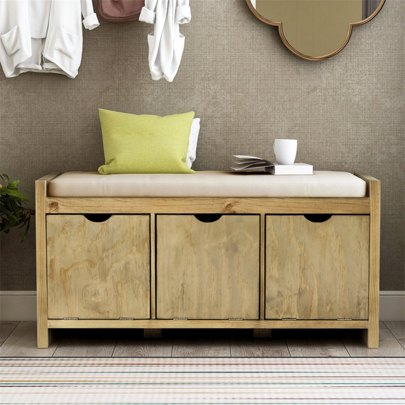 Banc de rangement Adelaja, Brun