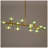 16 - Light Dimmable Green Glass Sputnik Modern Linear Chandelier-20676844