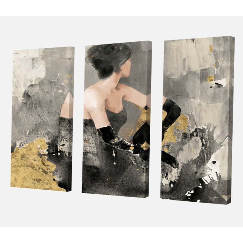 « gold mode danse », reproduction d’image multi-pièces sur toile, H 40 po x l 60 po x P 1 po