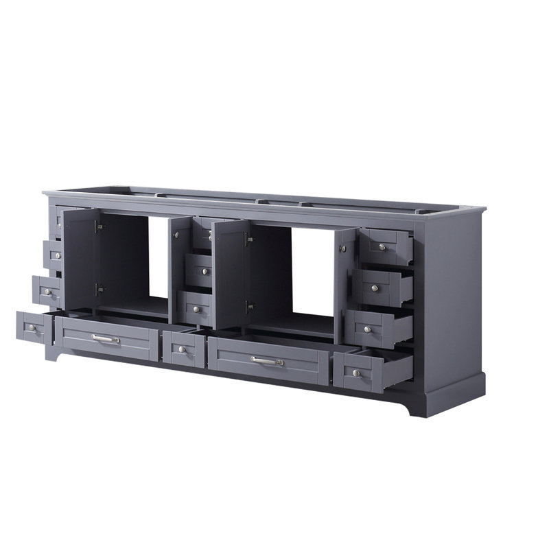Meuble-lavabo double, Gris foncé