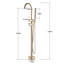 Hermogenes 2 Handle Floor Waterfall Faucet Bath Filler with Diverter