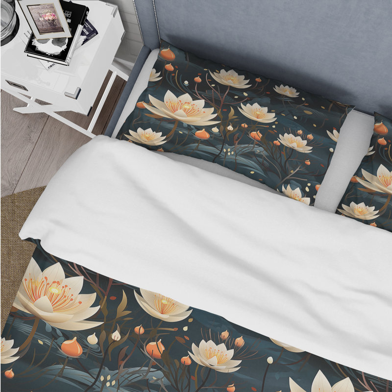 Ensemble de housse de couette beige et zen, Housse de couette simple + 1 taie décorative stan