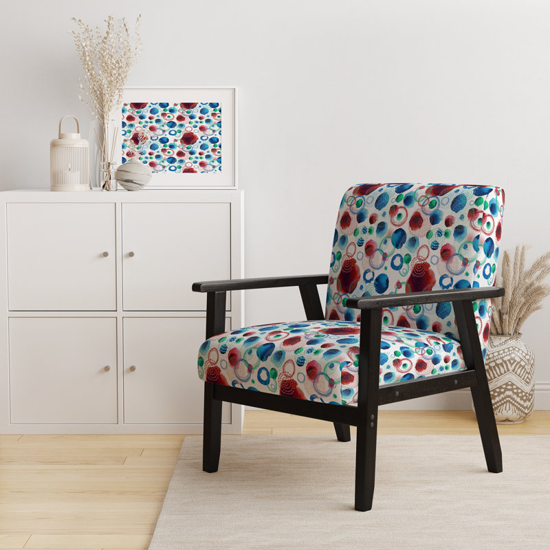 Fauteuil d'appoint rembourré à motif Blue Circle