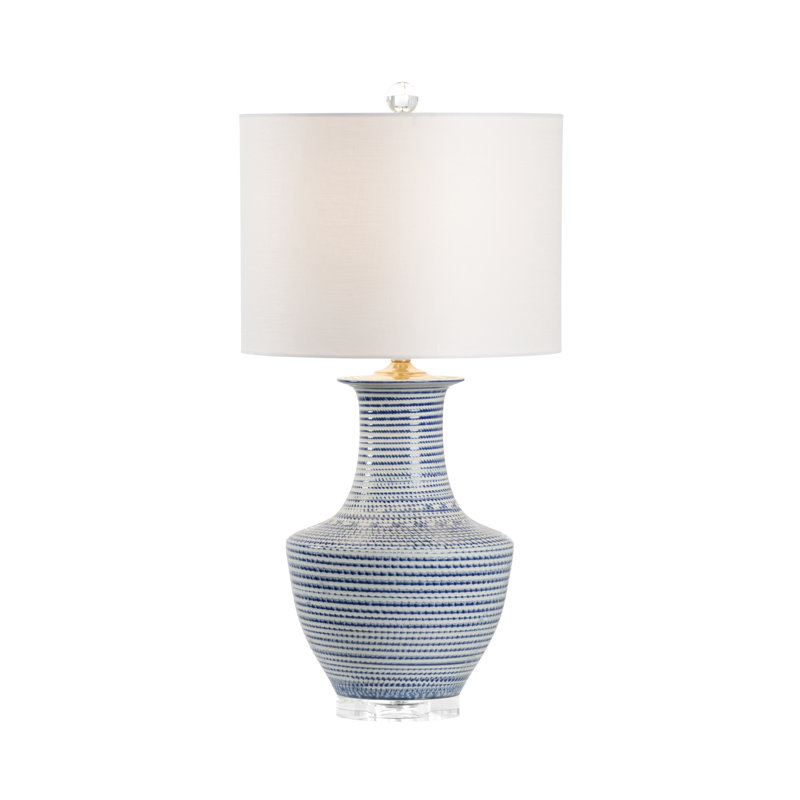 Lampe de table bleue 29,3 "