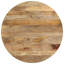 Radu Mango Round Wood Top Dining Table with Iron Base