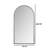 Iron Arch Retro Full Length Mirror With Supporting Feet, For Living Room, Bedroom-797526289-797526316