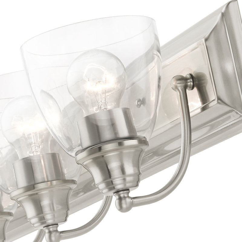 Éclairage pour meuble-lavabo à intensité variable 6 lumières Shubhika, Nickel brossé