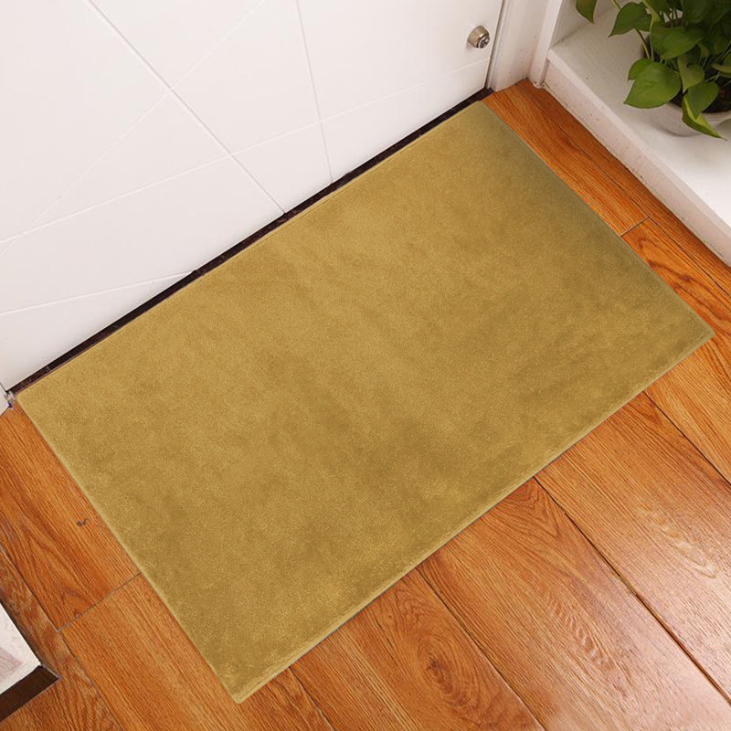 Spiceland Floral Polypropylene Area Rug in Solid Beige