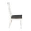 Ensemble de 2 chaises d'appoint Orso, dossier croisé, siège en bois brun, blanc