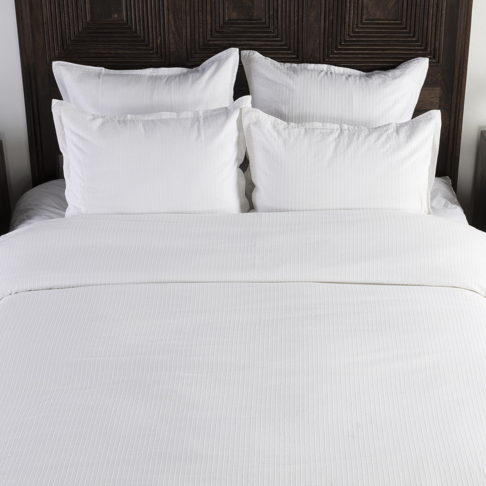 Burrowes Cotton Shams, Standard/Twin, White