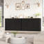Armoire décorative 47 po à 4 portes, présentoir avec 2 tiroirs-353437965