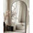 Arched Black Floor Mirror With Stand, 38x77 Inch Freestanding Full Body Mirror For Bedroom-36989825-36989839