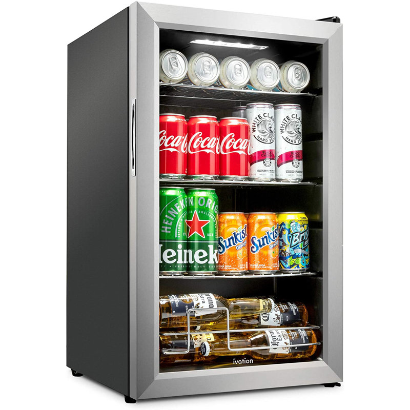 Réfrigérateur à boissons autoportant à 101 canettes