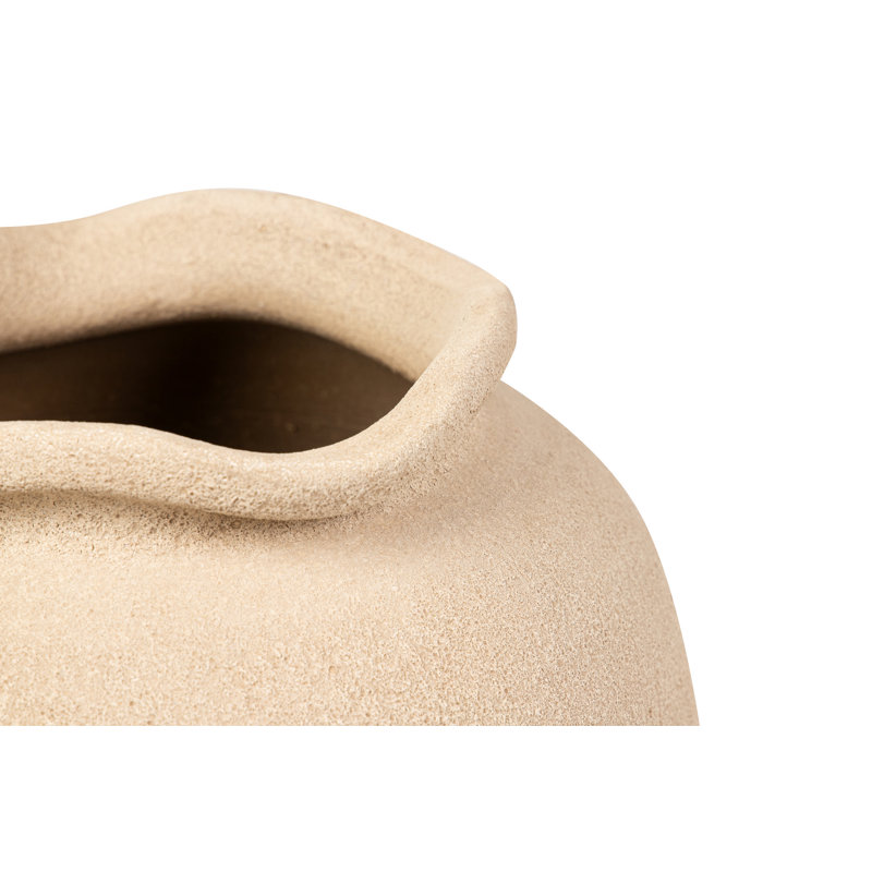CERAMIC VASE 28X28 CM, Overall Height- 80cm, Brown