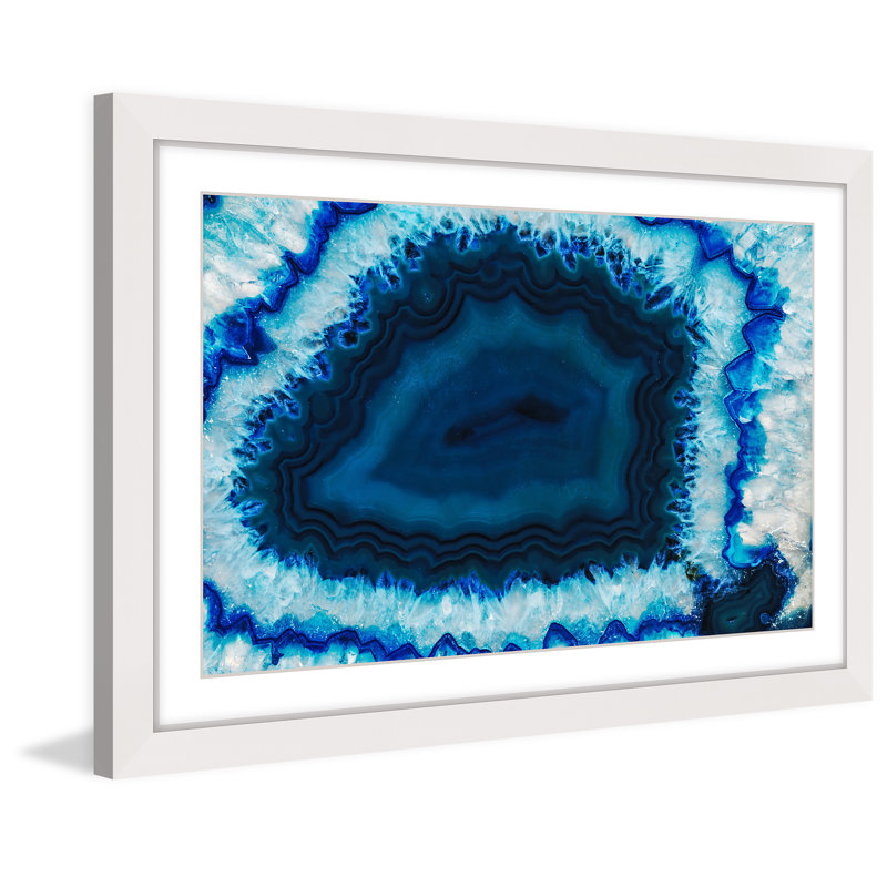 « blue colère », reproduction d’art encadrée, H 20 po x l 30 po x P 1,5 po, Cadre blanc