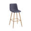 Upholstered Counter Stool with Metal Frame-471388998