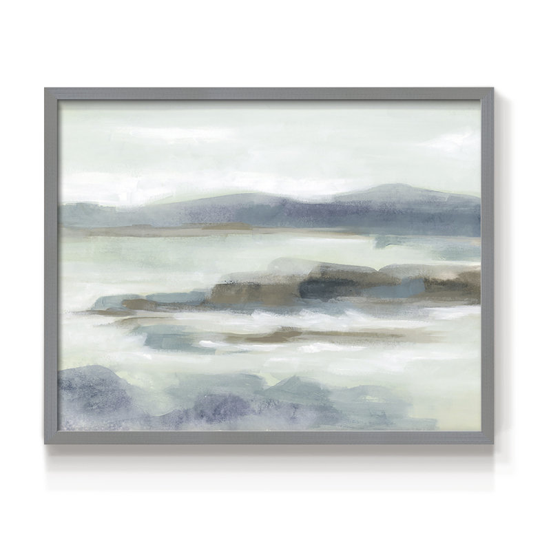Soft Shores I - Impression encadrée - Restickable, Gris, H 16 po x l 20 po