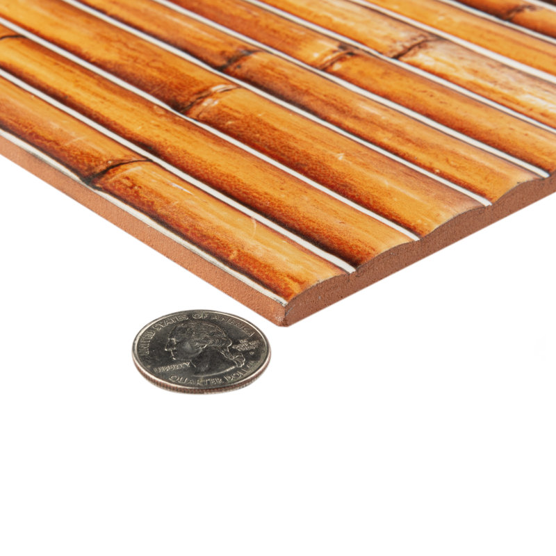 Bamboo 5.88'' W x 11.88'' L Tile, Clay Brown