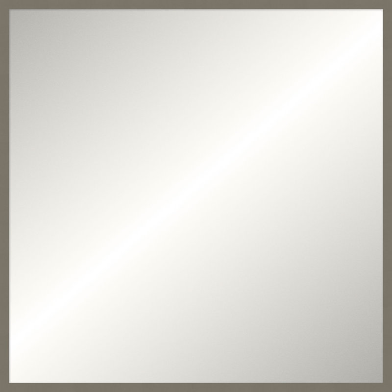 Miroir Davenport, Carré, 37,75 po x 37,75 po, Taupe