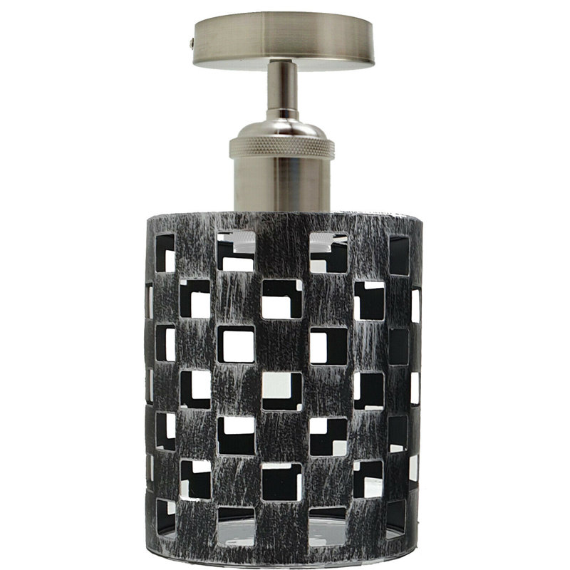 Leota Semi Flush Mount, Brushed Silver, Satin Nickel