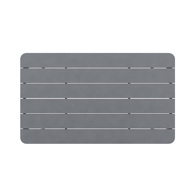 April Rectangular Metal Outdoor Dining Table , 50'' in. W 29.3'' in. D, Charcoal