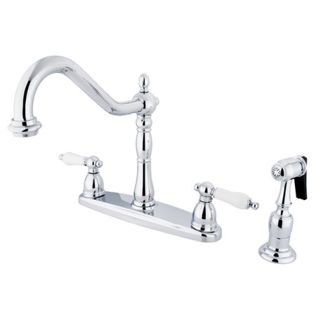 New Orleans Double Handle Kitchen Faucet with Side Spray