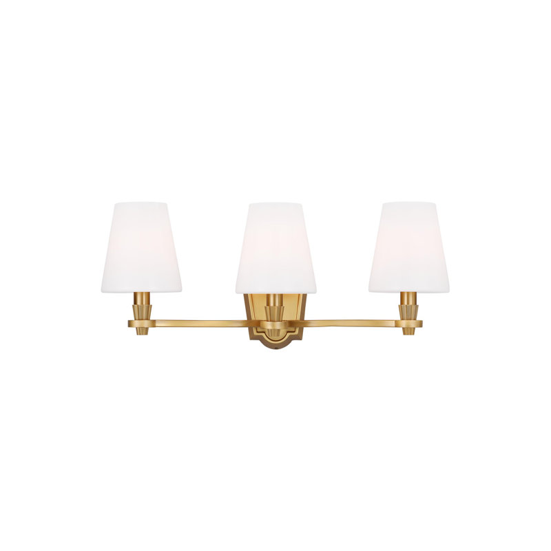 Paisley 3 - Light Vanity Light, Burnished Brass