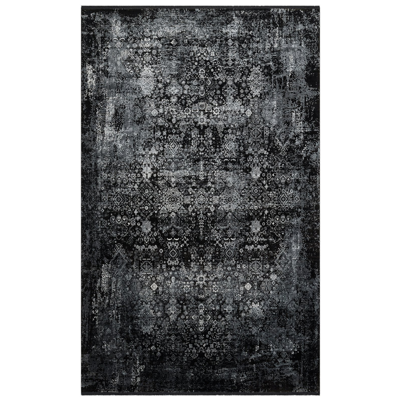Tapis abstrait en acrylique / viscose Halton, Rectangle 6 pi 7 po x 9 pi 6 po