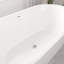 Baignoire autoportante ovale en acrylique blanc brillant 60 po Eviva Aura