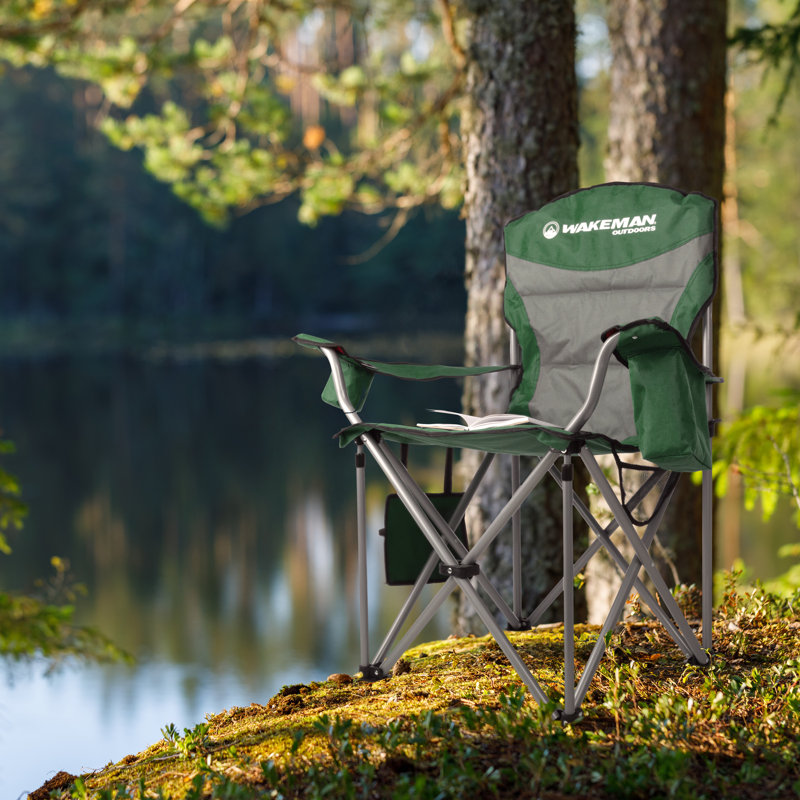 Fauteuil de camping surdimensionné Wakeman, Vert / gris