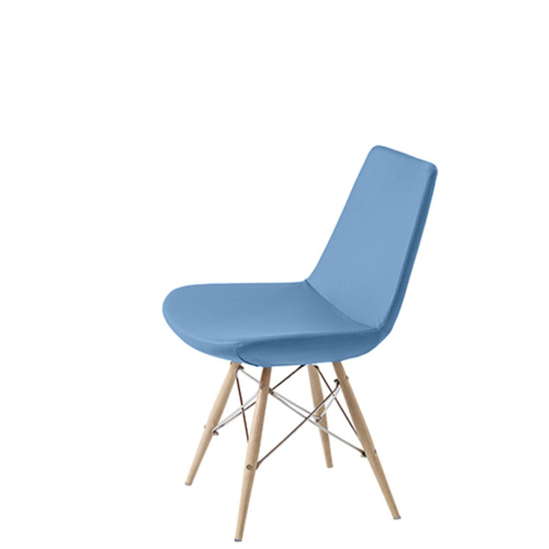 Shinkle 17'' H Dining Chair, Neutral, Pastel Orange Leatherette