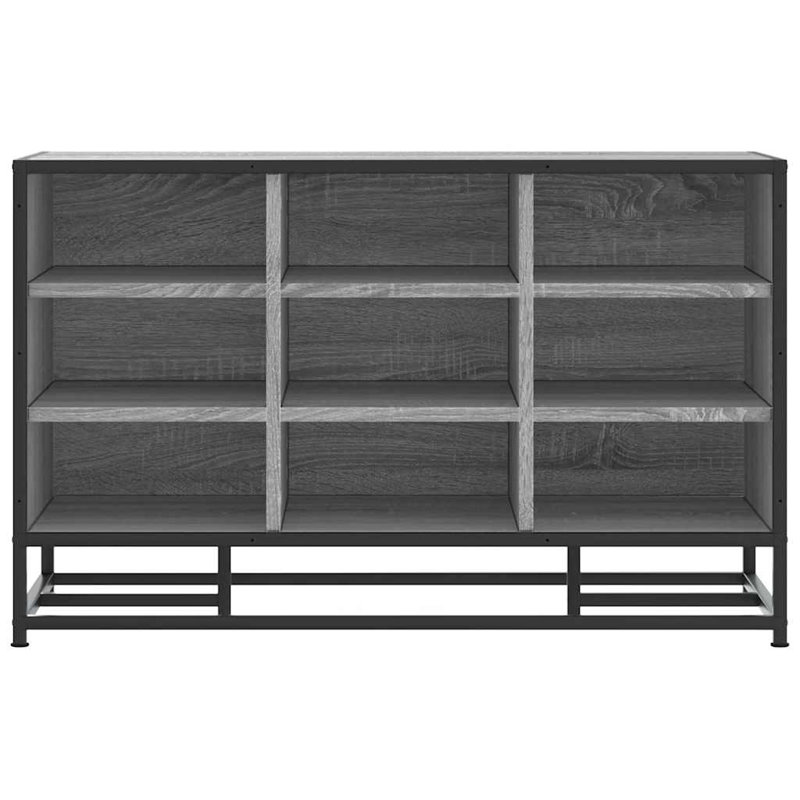 Shoe Bench Sonoma 84X40x53.5 Cm Engineered Wood And Metal, Grey Sonoma
