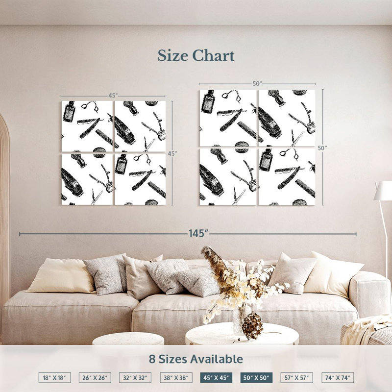 Shuttleworth Barber Pattern, 45" H x 45" W