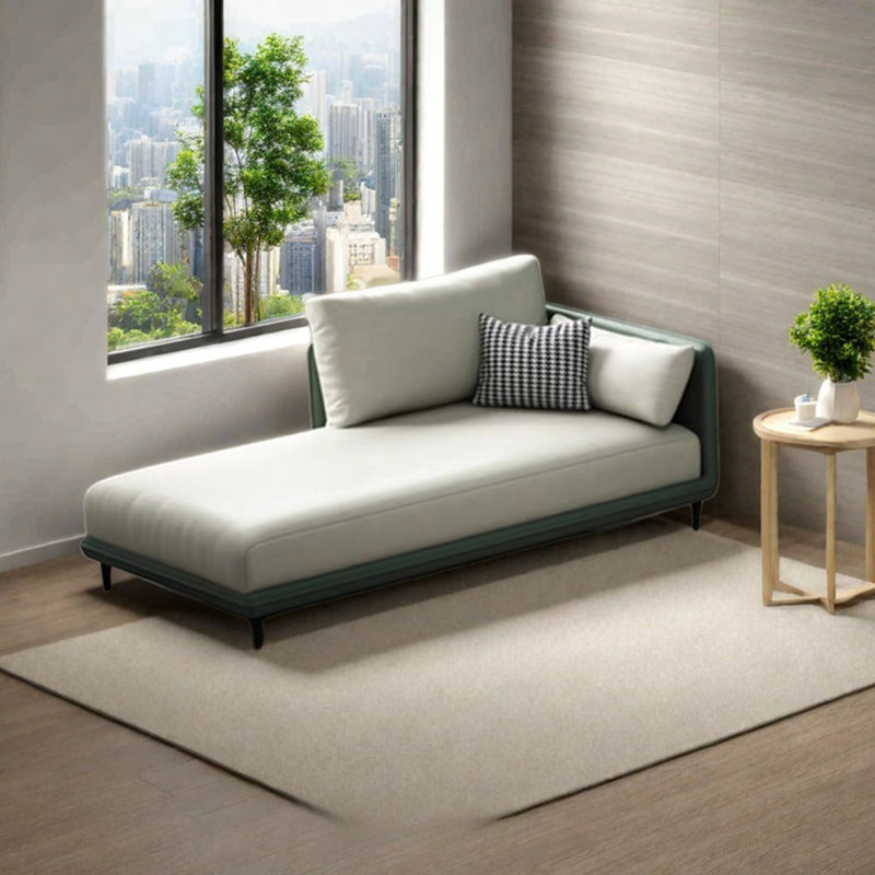 Méridienne Sponge, Orienté à droite, Vert / Beige