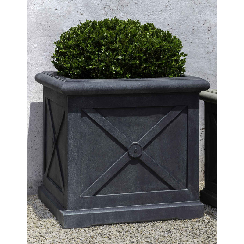 Montparnasse Handmade Planter, Lead Antique, 24.5" H x 25.75" W x 25.75" D