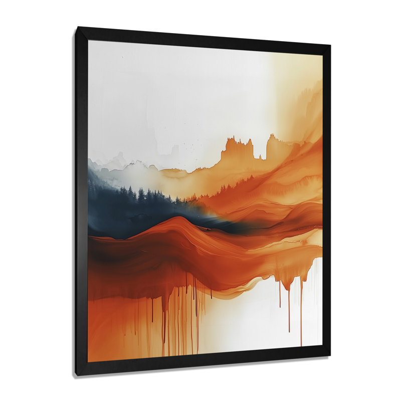 Olgeir - Paysages, art mural, H 44 po x l 34 po, Noir, noir, noir, noir, Reproduction encadrée d'une seule photo