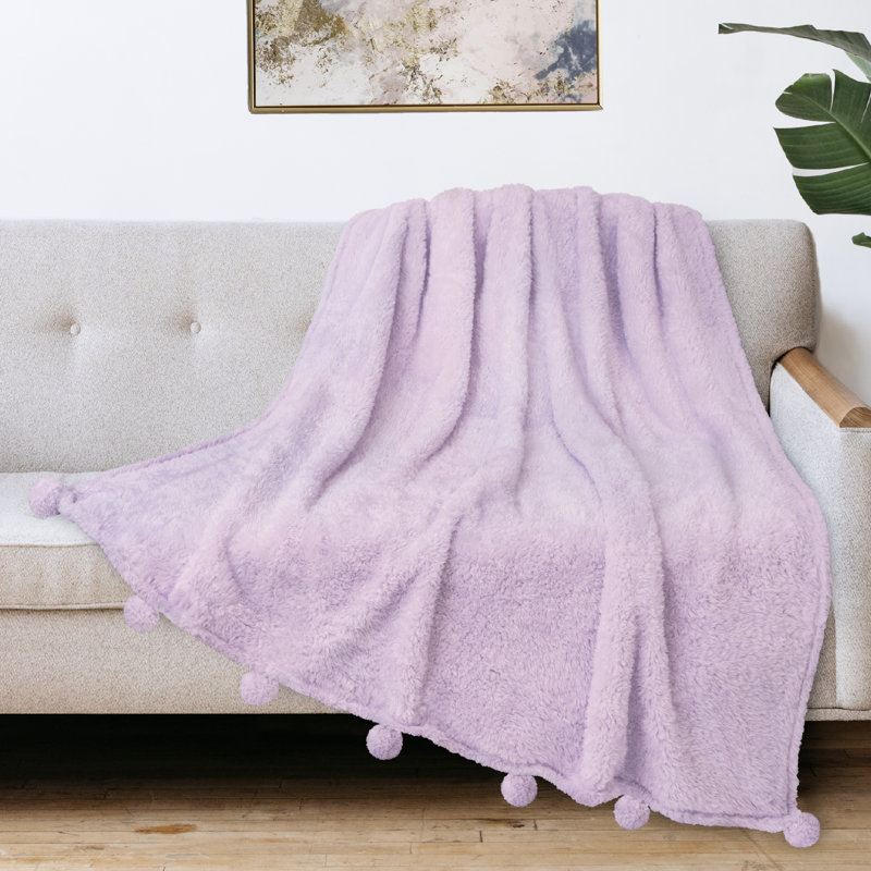 Jeté , Mauve lavande, L 60 po x L 80 po