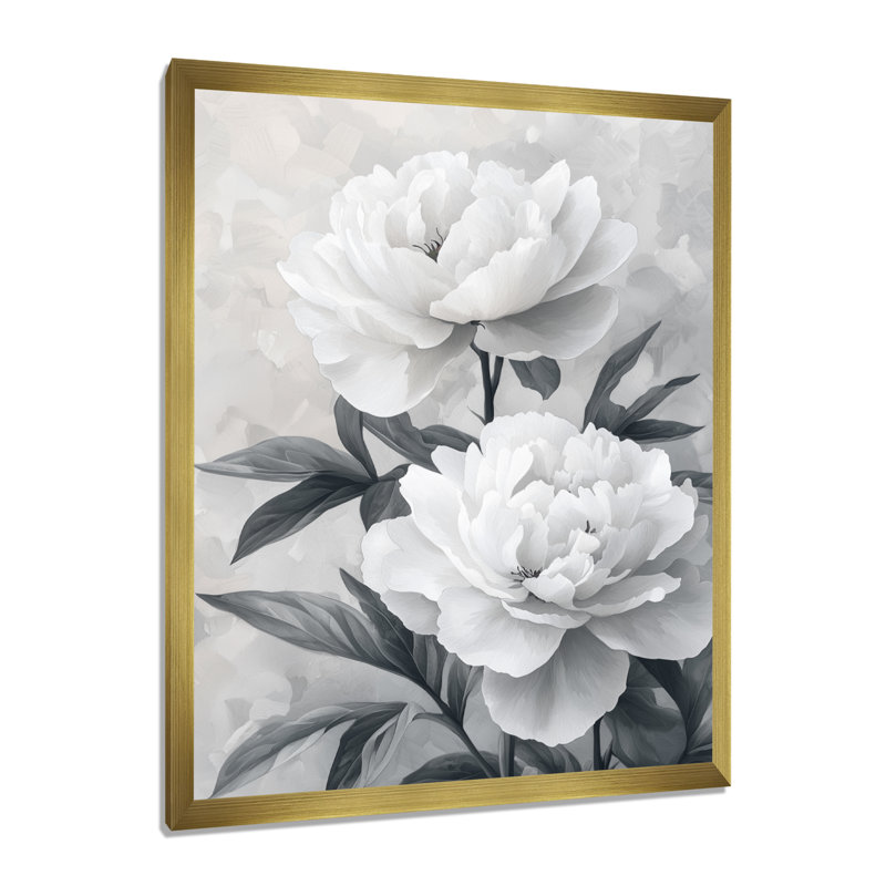 Boutell - impressions sur toile florales, H 20 po x l 12 po, Reproduction encadrée d'une seule photo, Doré