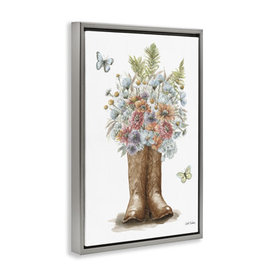 Toile flottante encadrée "Wildflower Western Bouquet" par Leslie Trimbach